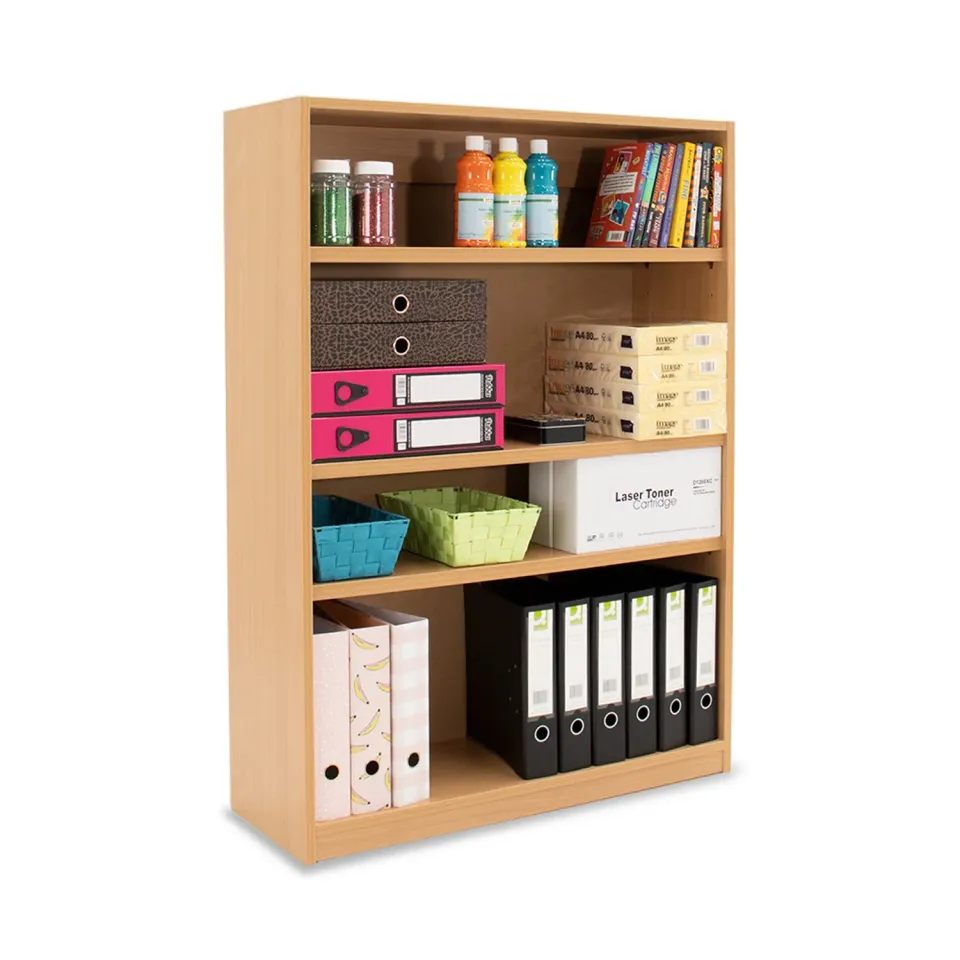 Monarch MEQ1250 boekenkast open beuken met 3 planken
