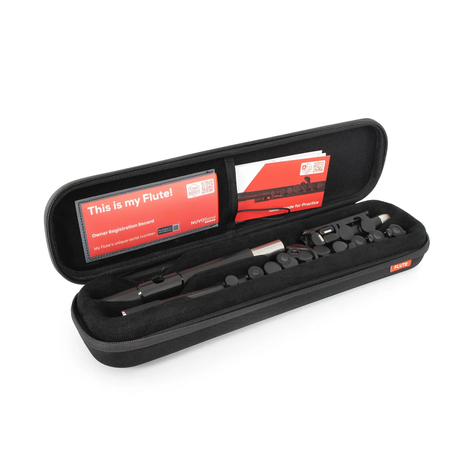 NUVOBand NB300 dwarsfluit zwart startersset