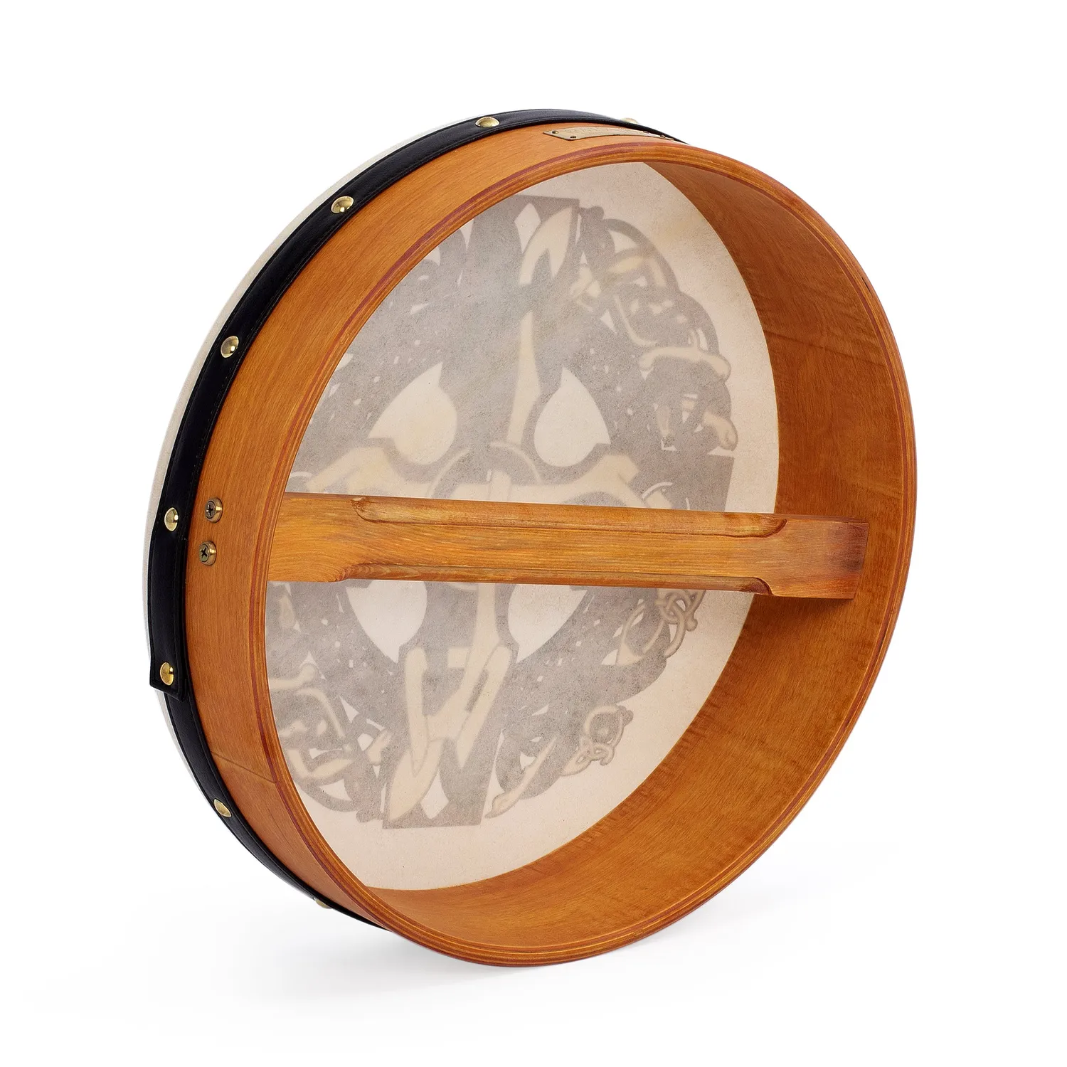 Percussion Plus bodhran 15 inch Gaelic Cross-set met tas