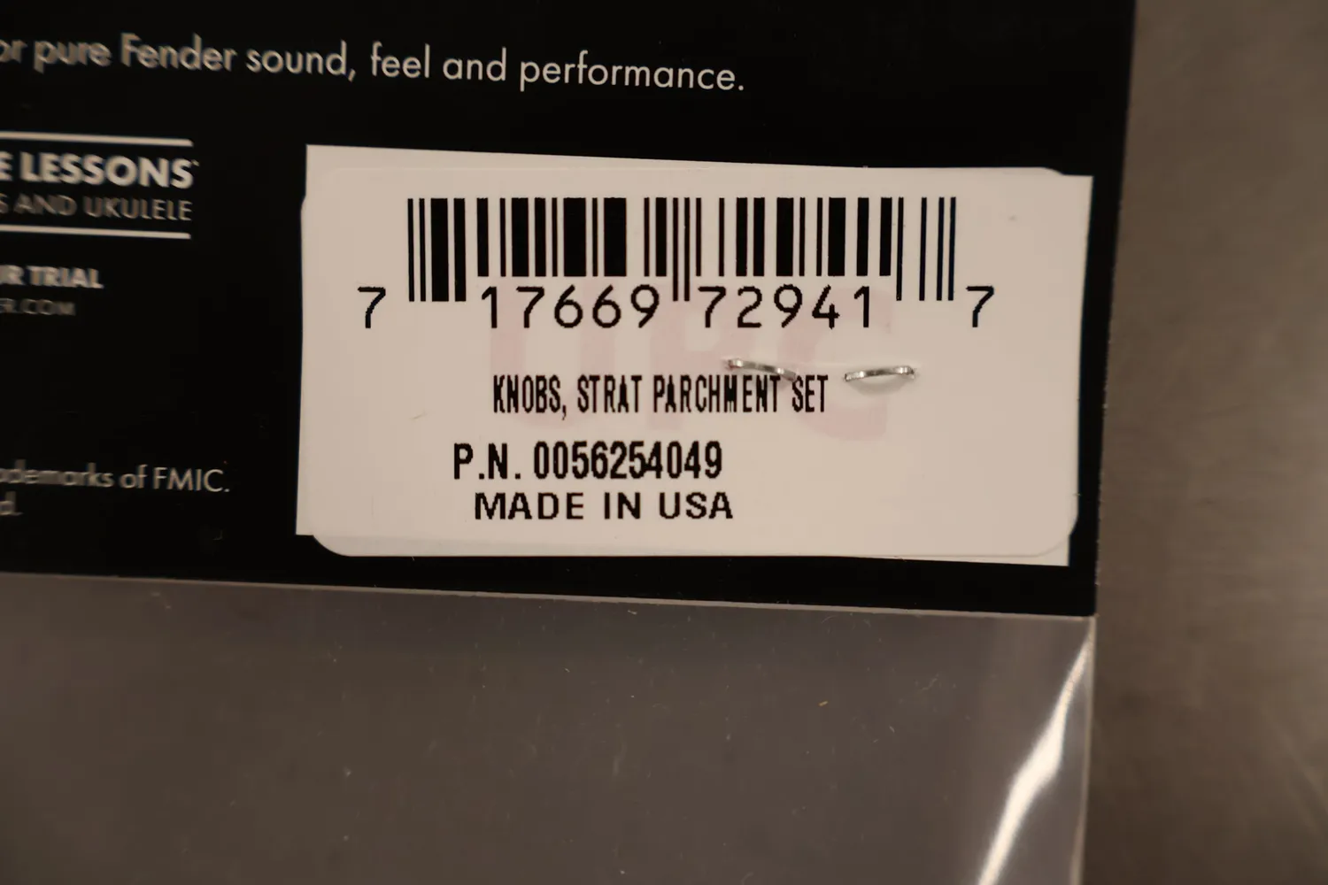 Fender Stratocaster gitaarknoppen parchment set 3 stuks