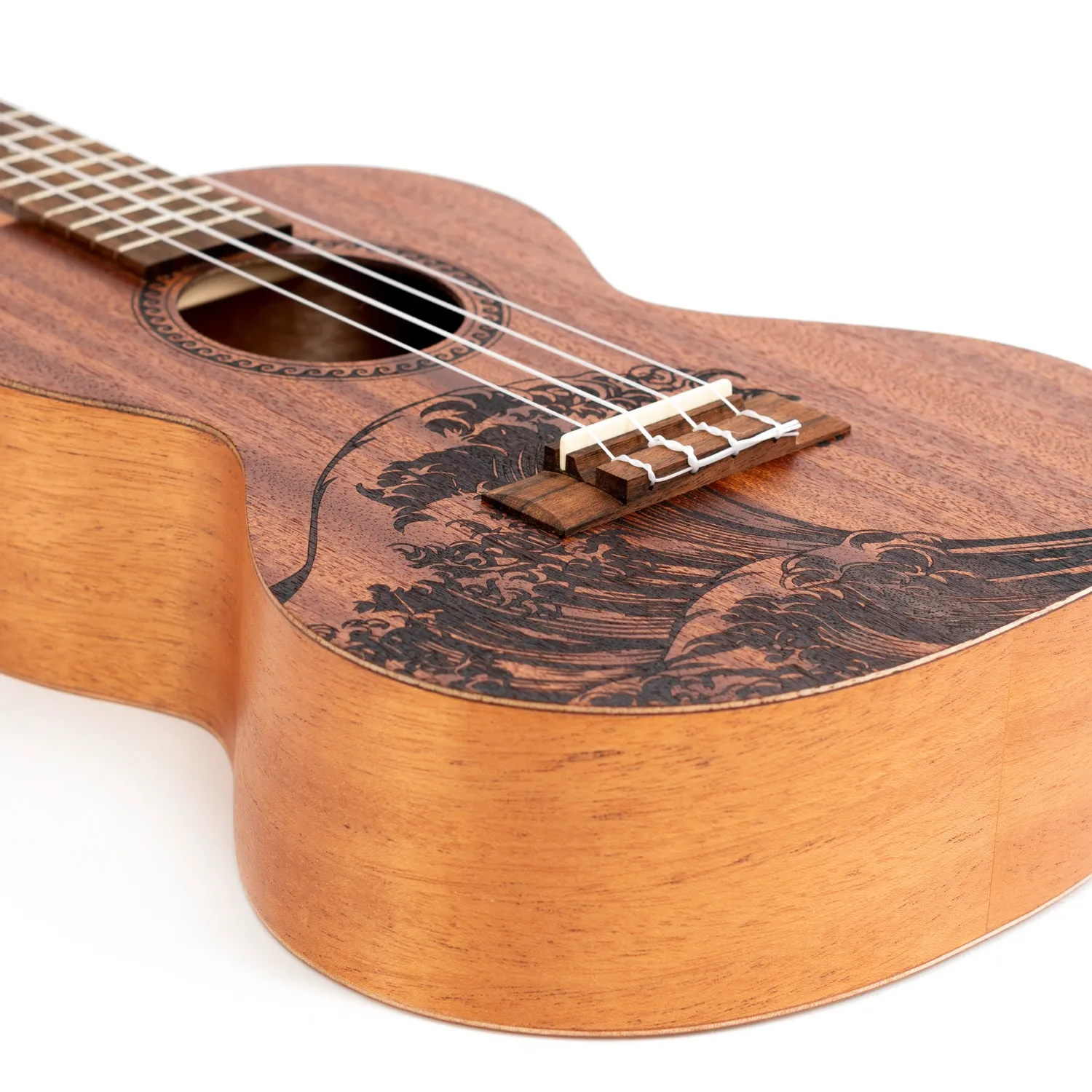 Octopus Rosette tenor ukelele wave golfmotief