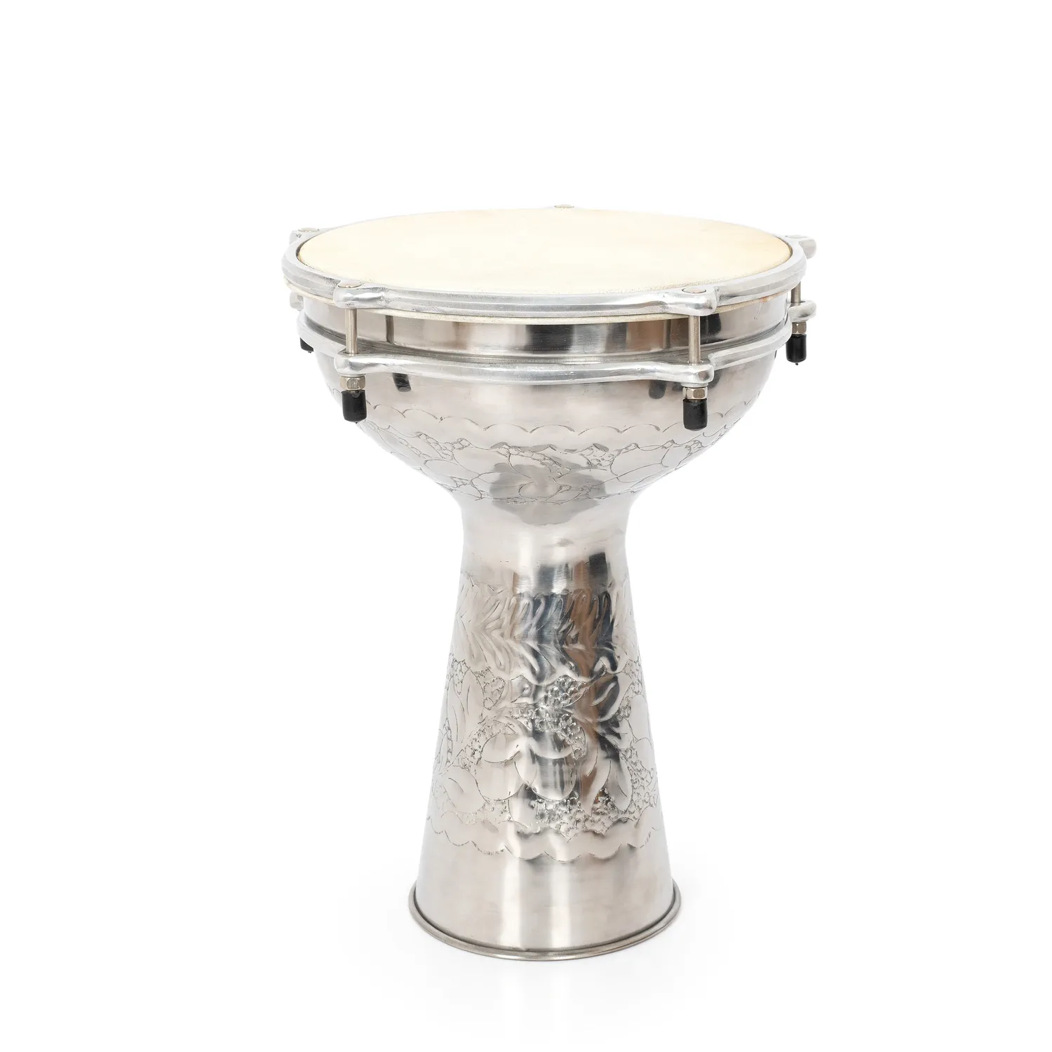 Percussion Plus doumbek nikkel 10 inch bewerkt
