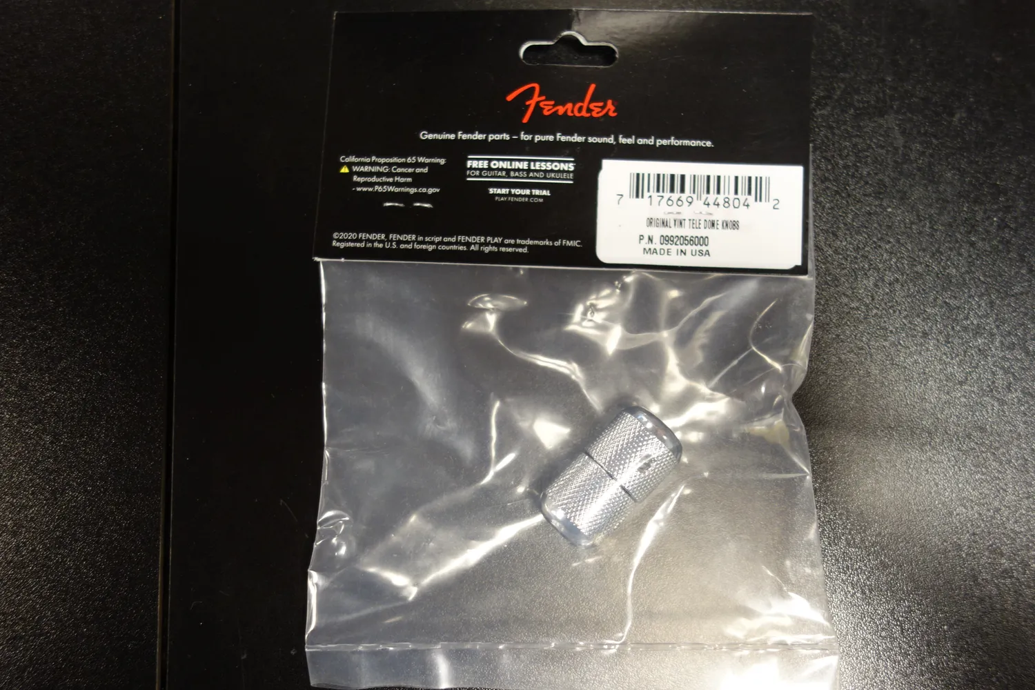 Fender Telecaster dome knoppen chroom 2 stuks 1/4 inch
